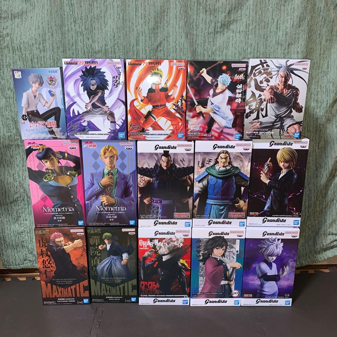 プライズフィギュア 少年誌キャラ まとめ売り 12点 ジャンプ プライズ フィギュア おまけ付き雑貨 未使用混在まとめ 計17