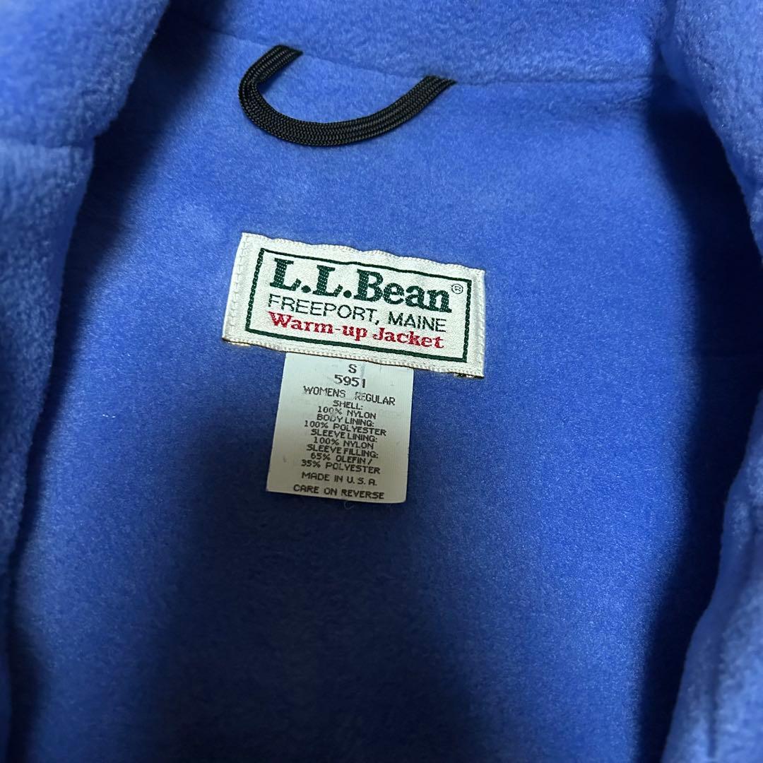 美品 80s USA製 L.L.Bean ウォームアップジャケット S パープル