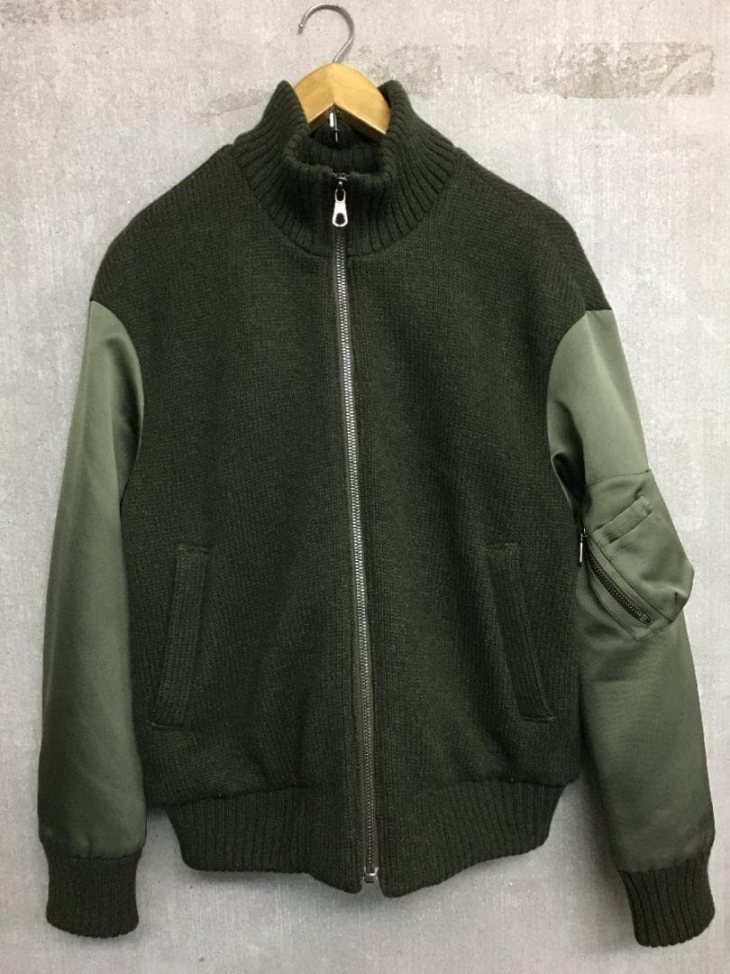 トゥモローランド 厚手 ニット切替 MA-1 ボンバー ジャケット