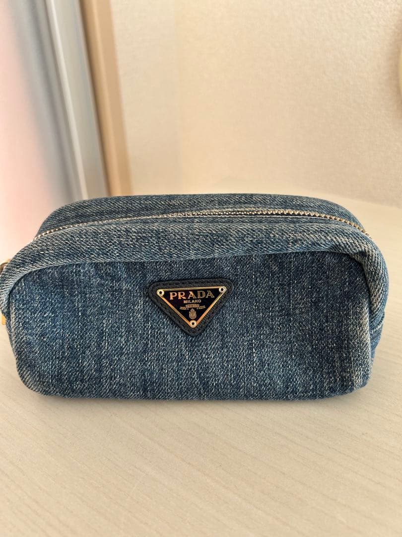 PRADA 大人気デニムポーチ 美品