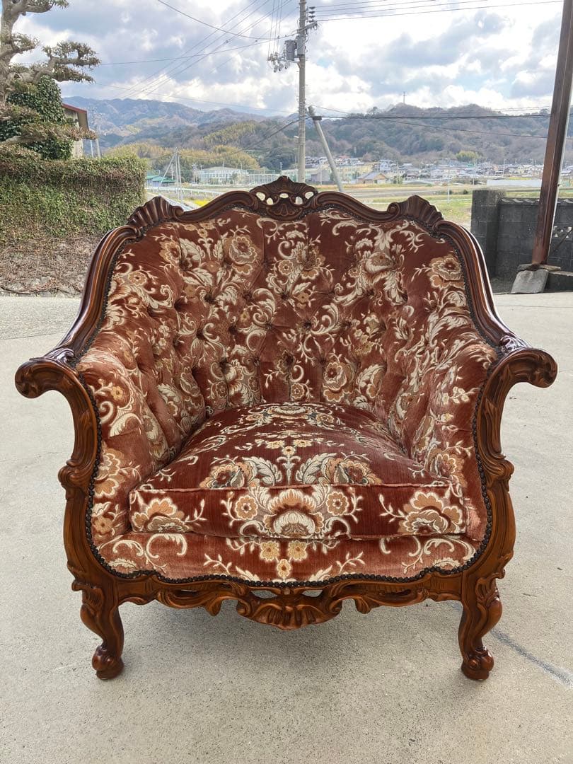 イタリア製 アンティーク アームチェア②