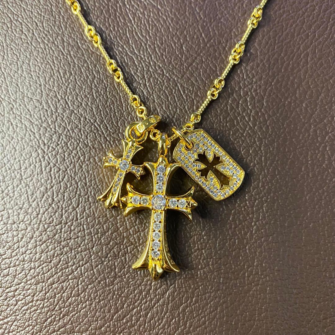 ベビーファット&タイニークロス&ドックタグ　チェーン50cm