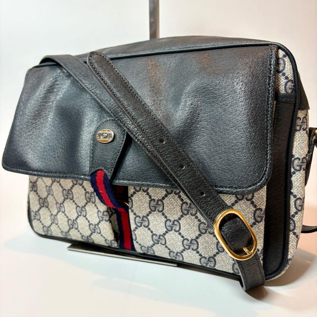 希少●美品●GUCCI グッチ ショルダーバッグ メッセンジャー GGスプリーム