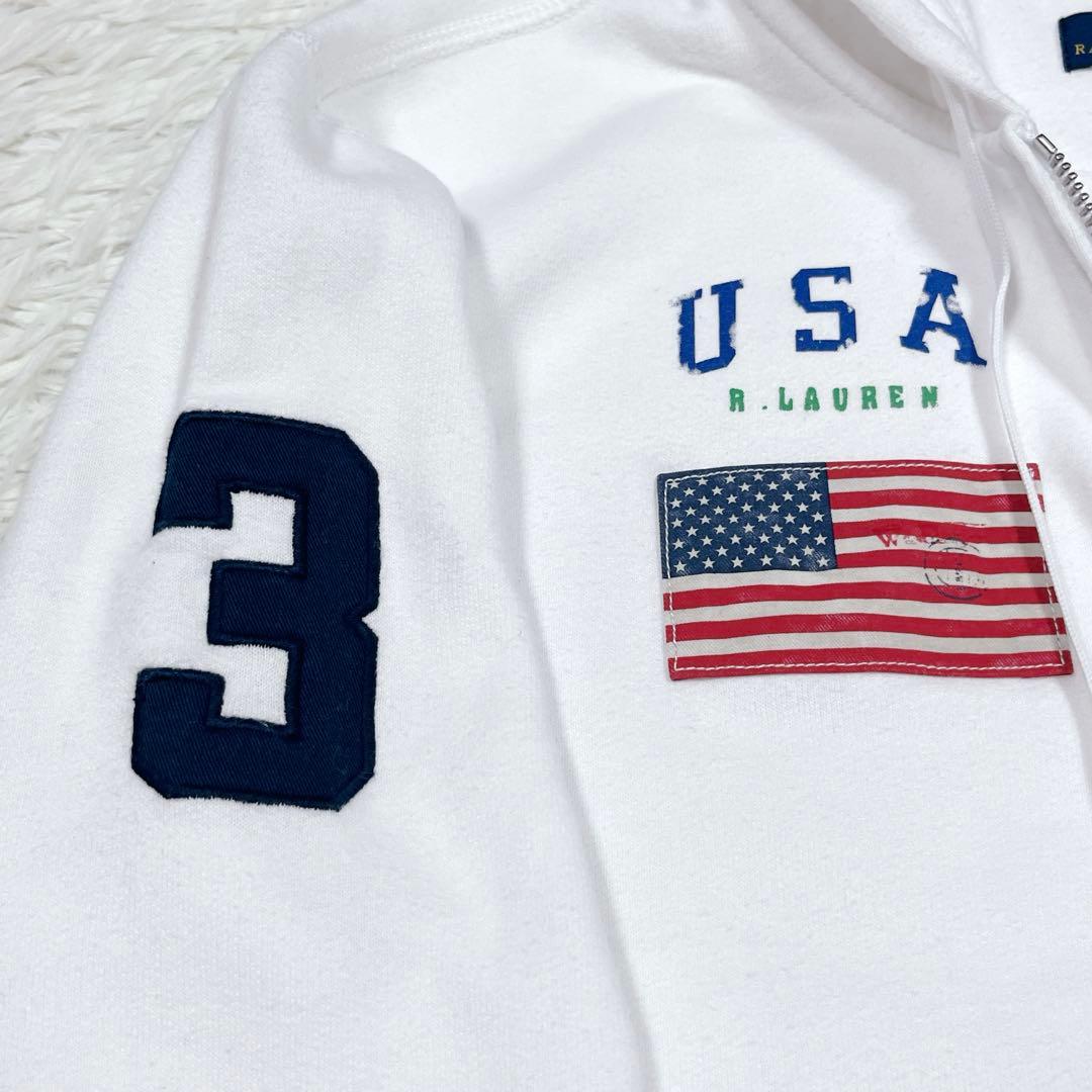 ラルフローレン ビッグポニー ジップアップパーカー ホワイト