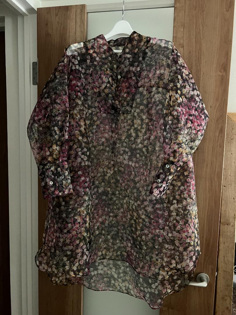35 TELMA 花柄シアーシャツ