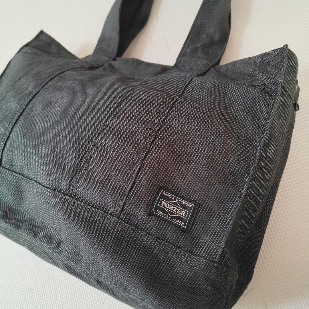 【美品】PORTER ポーター スモーキー トートバッグ　ブラック　黒　A4収納