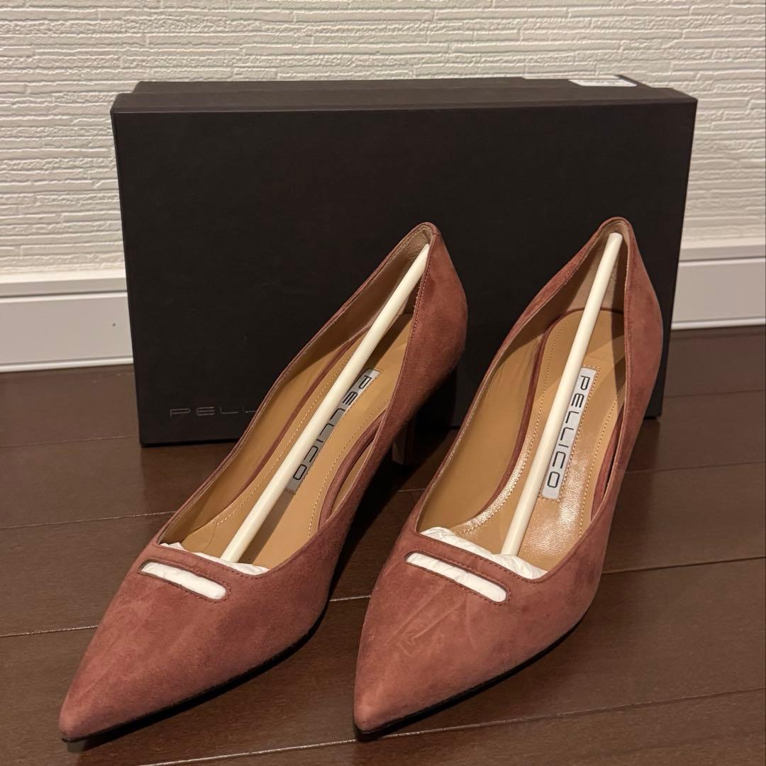 PELLICO ブラウン スエード ハイヒール