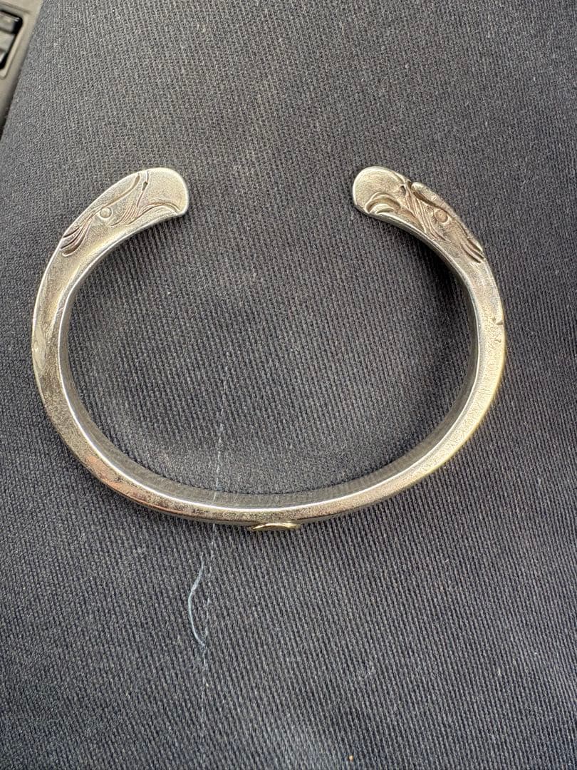 ゴローズ　顔ブレス　サイズS 上金　先金　フェザー　イーグル　メタル　クロス