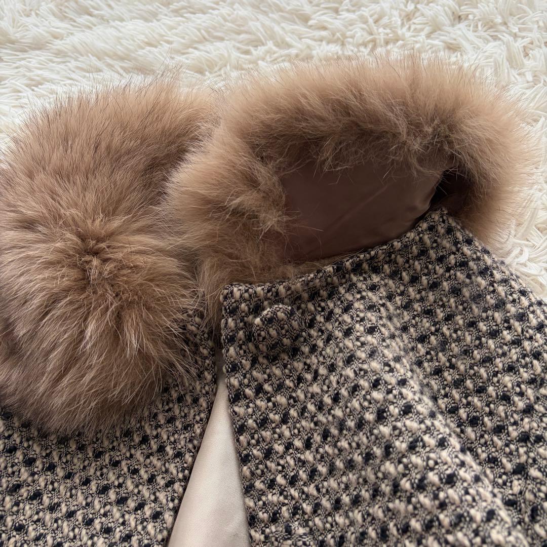 Anatelier アナトリエ】 ロービングファーコート ウール 上品気品38