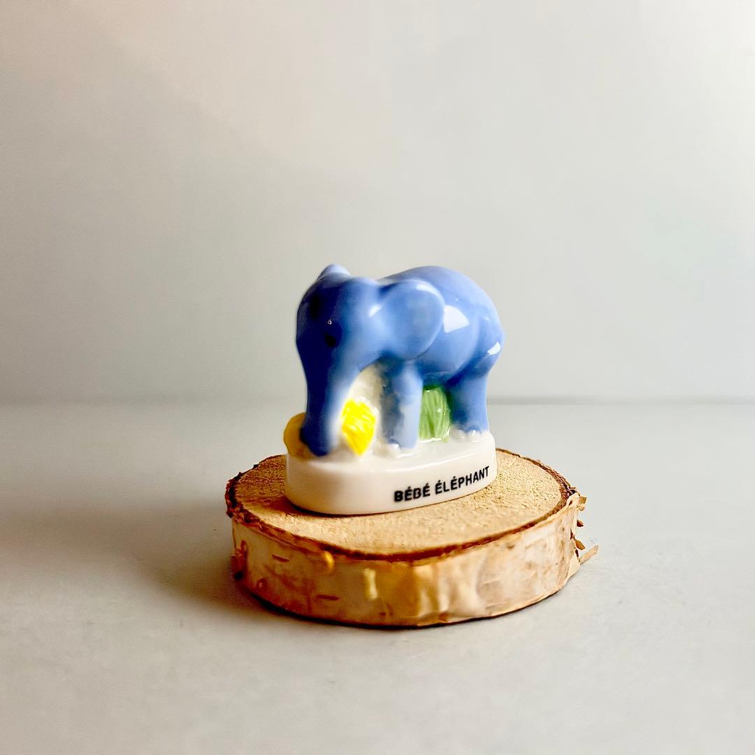 ゾウの赤ちゃんフェーブ フェーヴ 陶器 置物 ミニチュア フランス製
