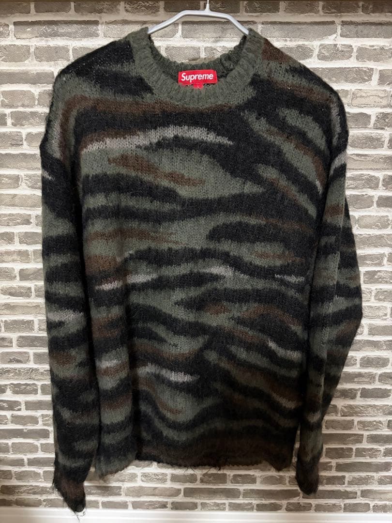 トップス Supreme Brushed Mohair Sweater TigerCamo