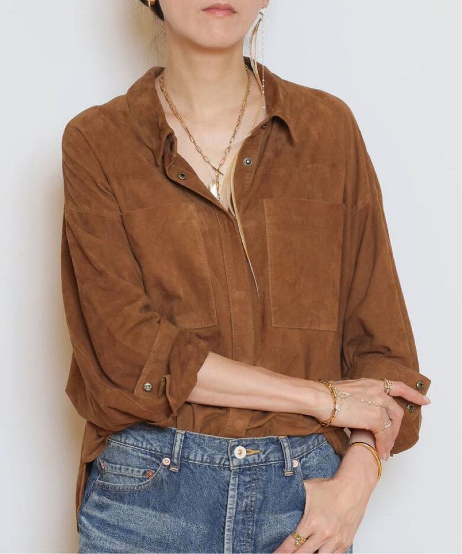 MUSE de Deuxieme Classe スエードシャツ