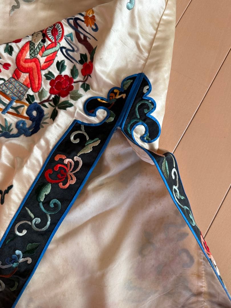 50s 60s ヴィンテージ マンダリアン チャイナジャケット シルク 刺繍