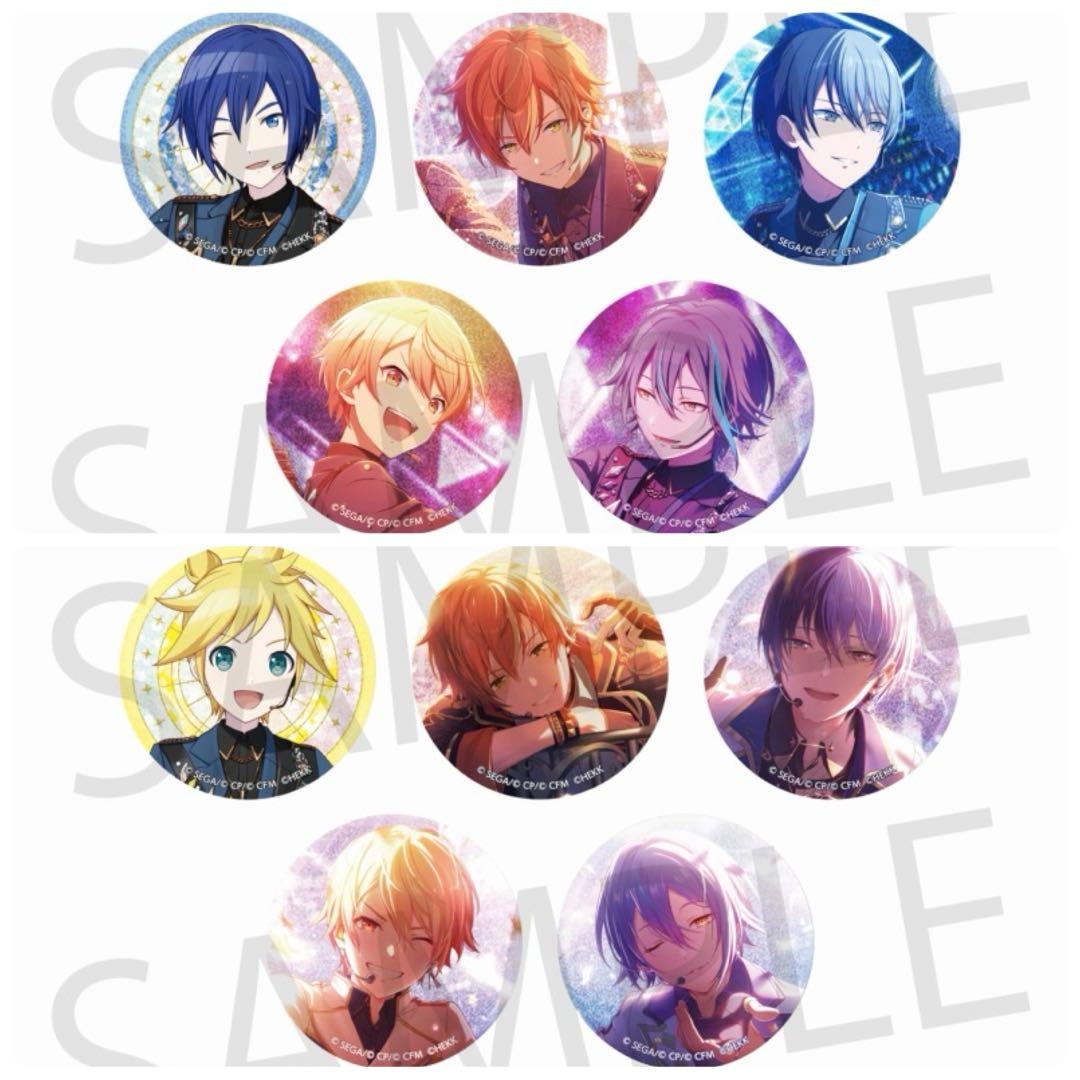 プロセカ あんスタ コラボ グリッター缶バッジ - メルカリ