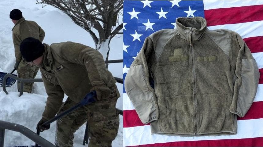 米軍実物　ポーラテックフリースジャケット　M-R　コヨーテ　ECWCS　158