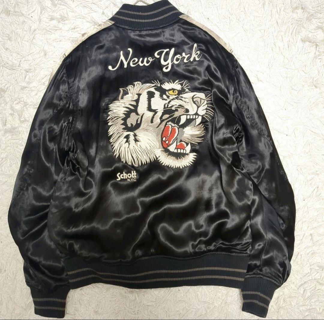 schott スカジャン　上野商会　ショット　タイガー　美品　スーベニア　黒L ショット 2024年限定スカジャン | barnstormer