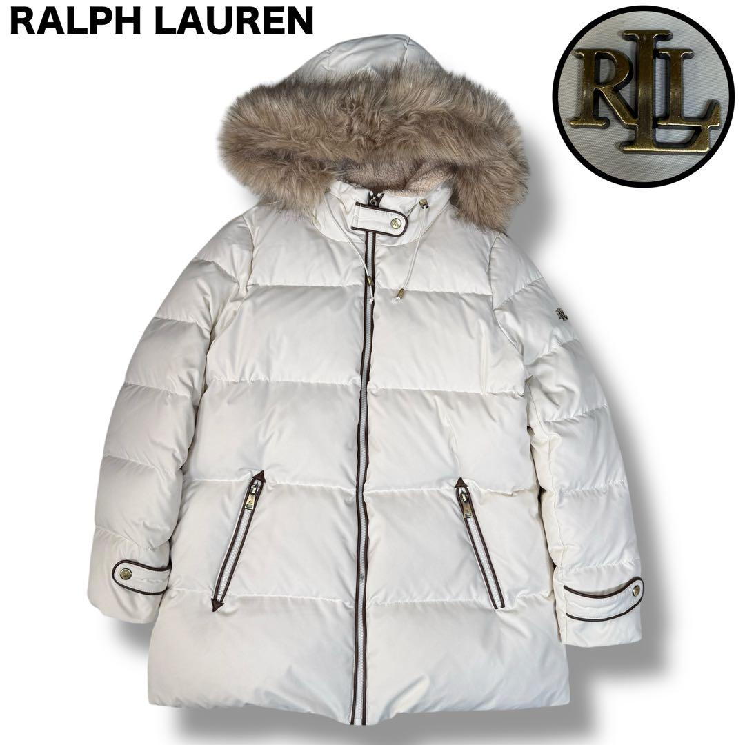 美品 ローレン ラルフ ローレン ファー 裏ボア 2way ダウンジャケット S