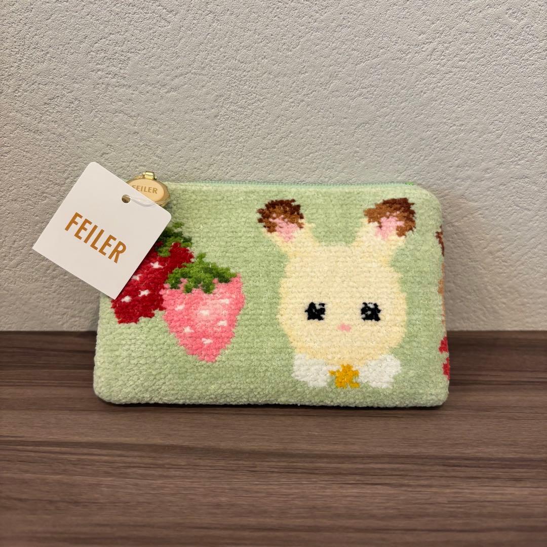 FEILER シルバニアファミリー ポーチ フェイラー「シルバニアファミリー」ショコラウサギたちを織りあげた