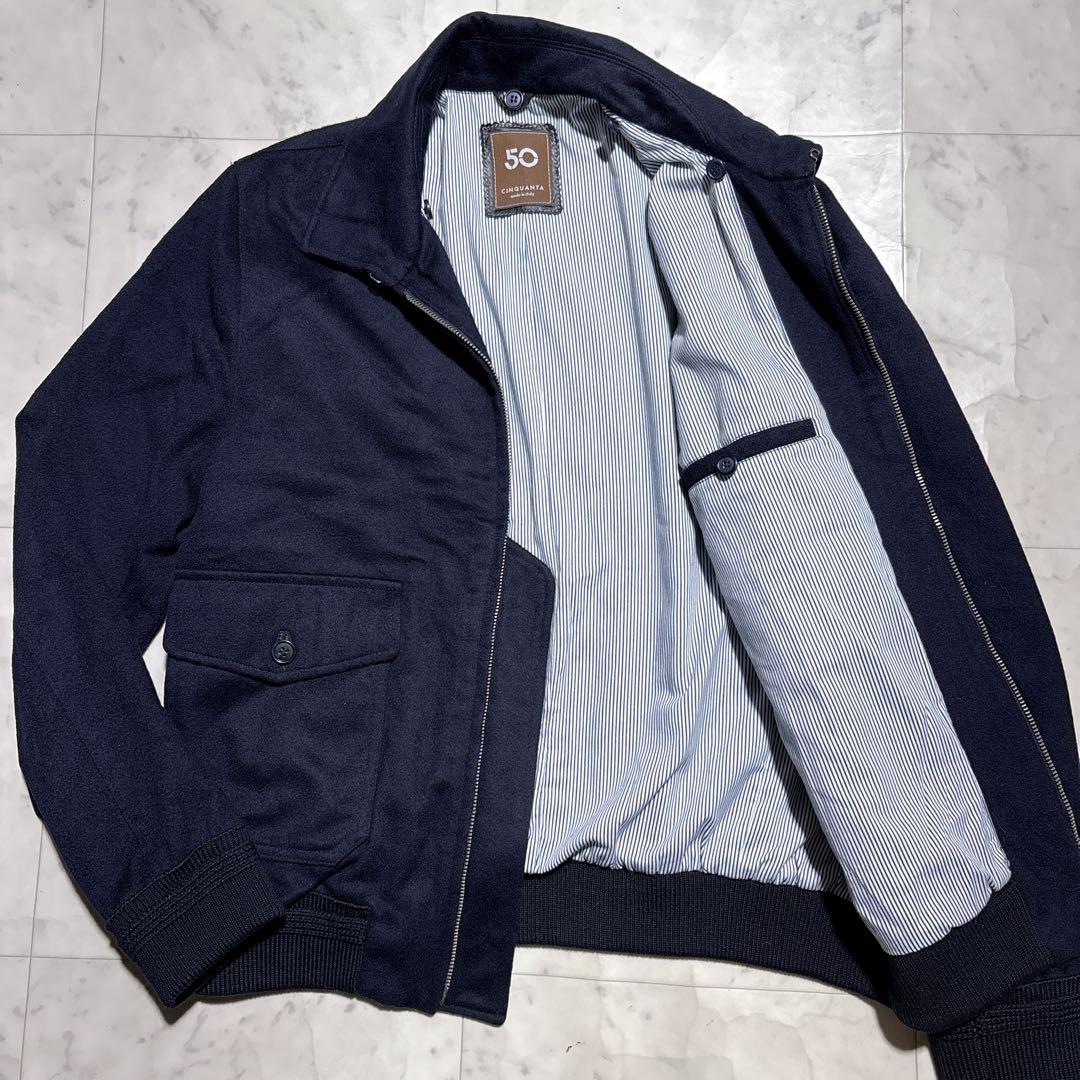 【最高級】CINQUANTA チンクアンタ ブルゾン ネイビー 50サイズ CINQUANTA【チンクアンタ】ドライビングブルゾン H504 2011 6069 NAVY