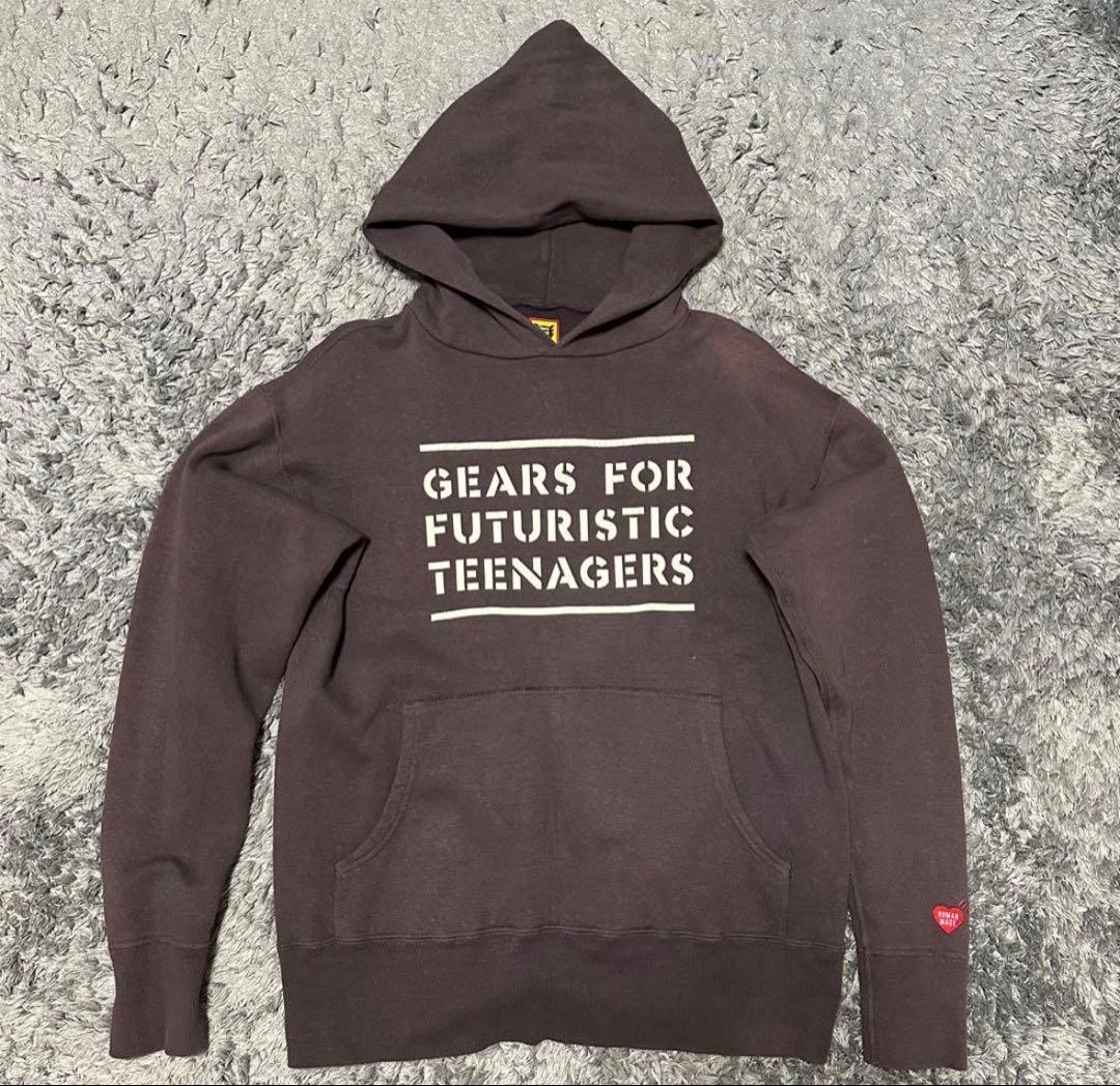 HUMAN MADE フード付きパーカー ダークブラウン