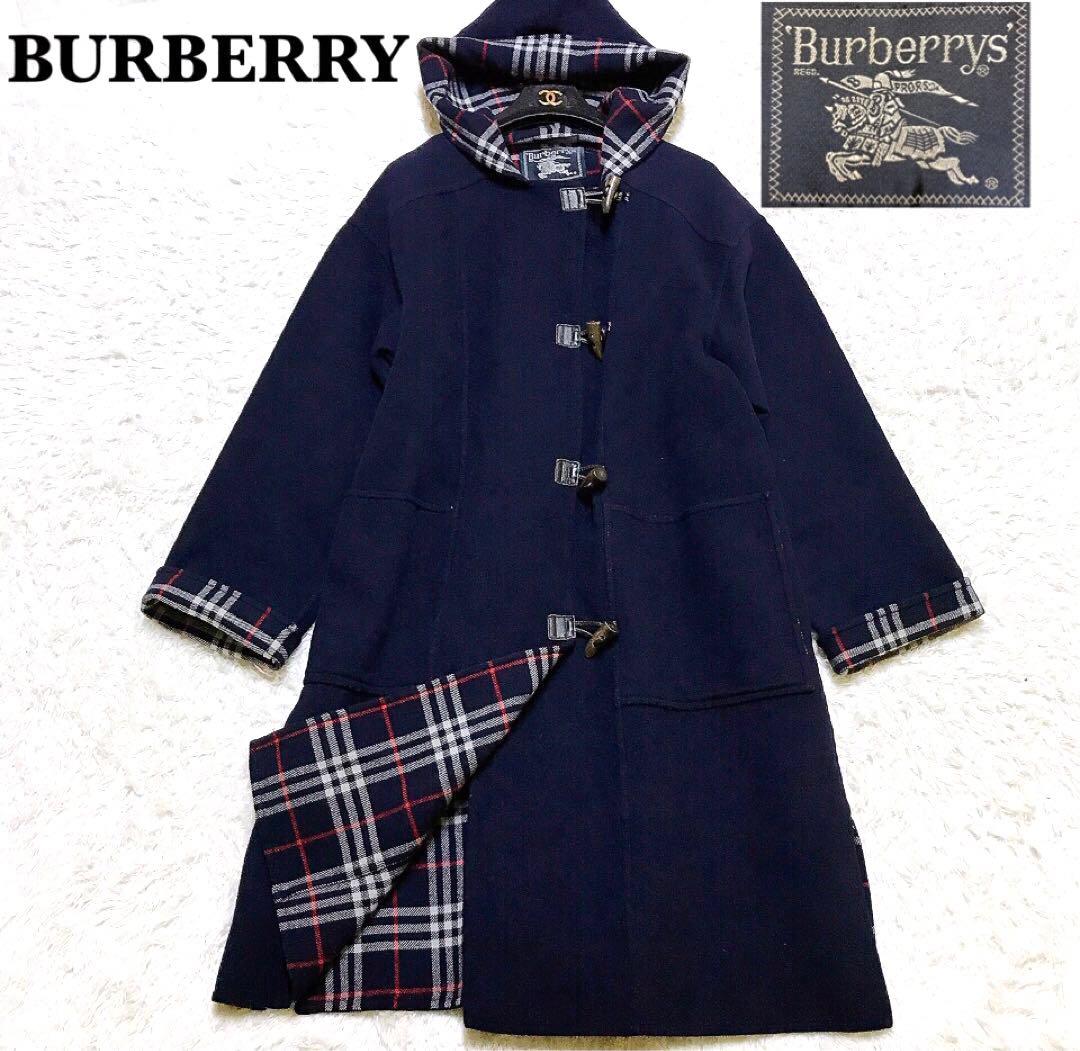美品꧁バーバリーズ꧂フード付き リバーコート ダッフルコート カシミヤ M Merfirge 爆買 ダッフルコートカシミヤ混 ウール ダッフル コート