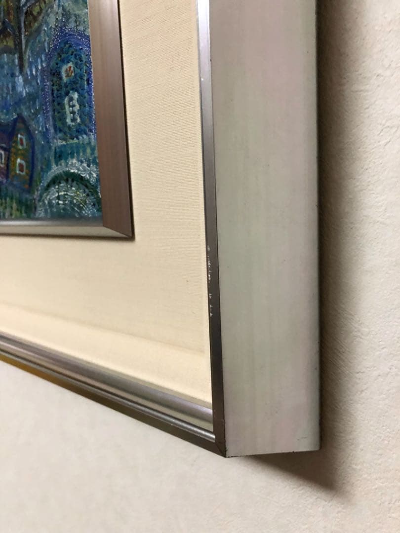 絵画 額装 Mituko.T作 油絵 街並み - メルカリ