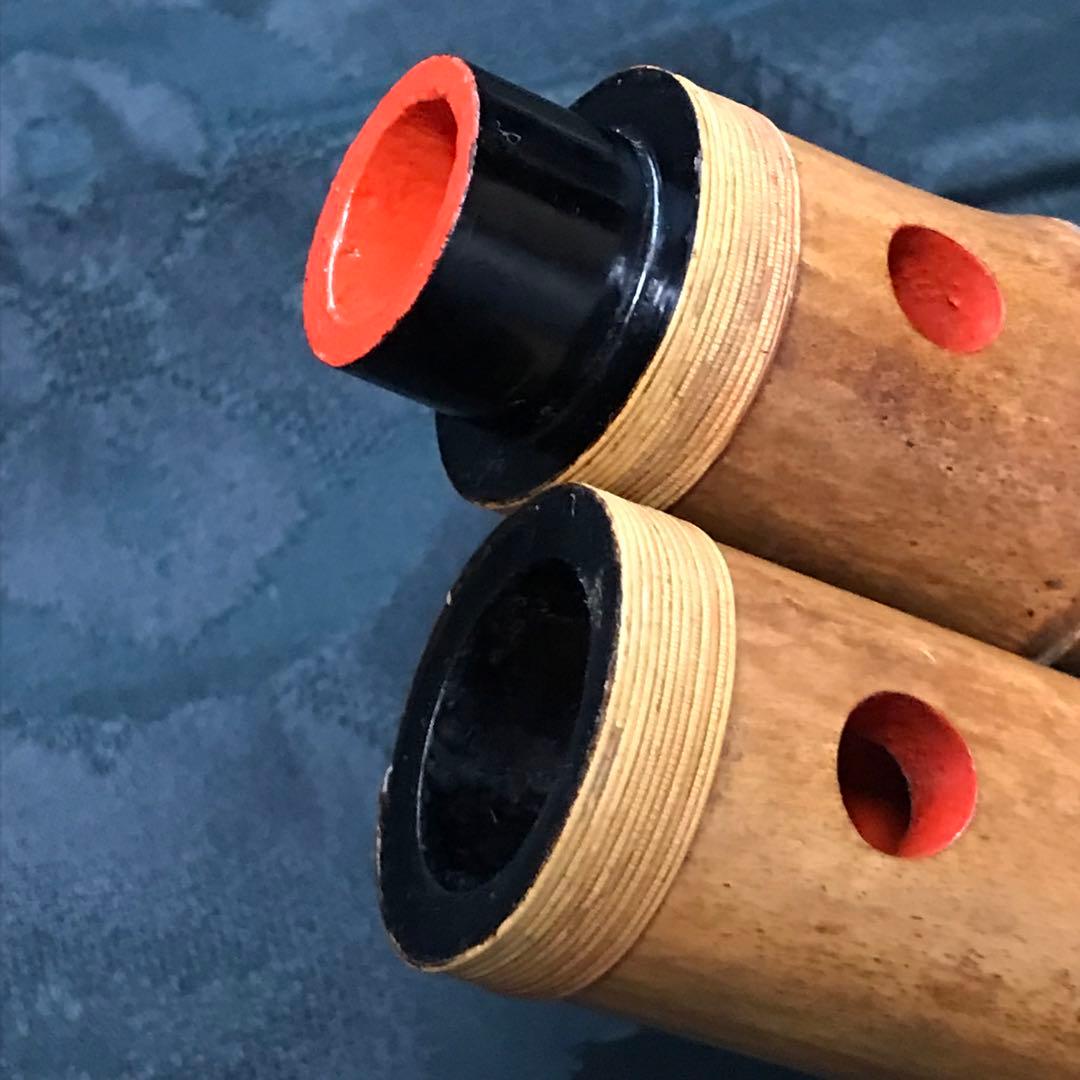 尺八 琴古流 在銘 中継ぎ緩み無し 一尺四寸管 籐巻 【