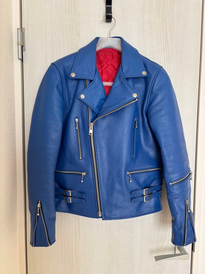 Wライダース ロンジャン ダブル　ブルー 美カラー 美品