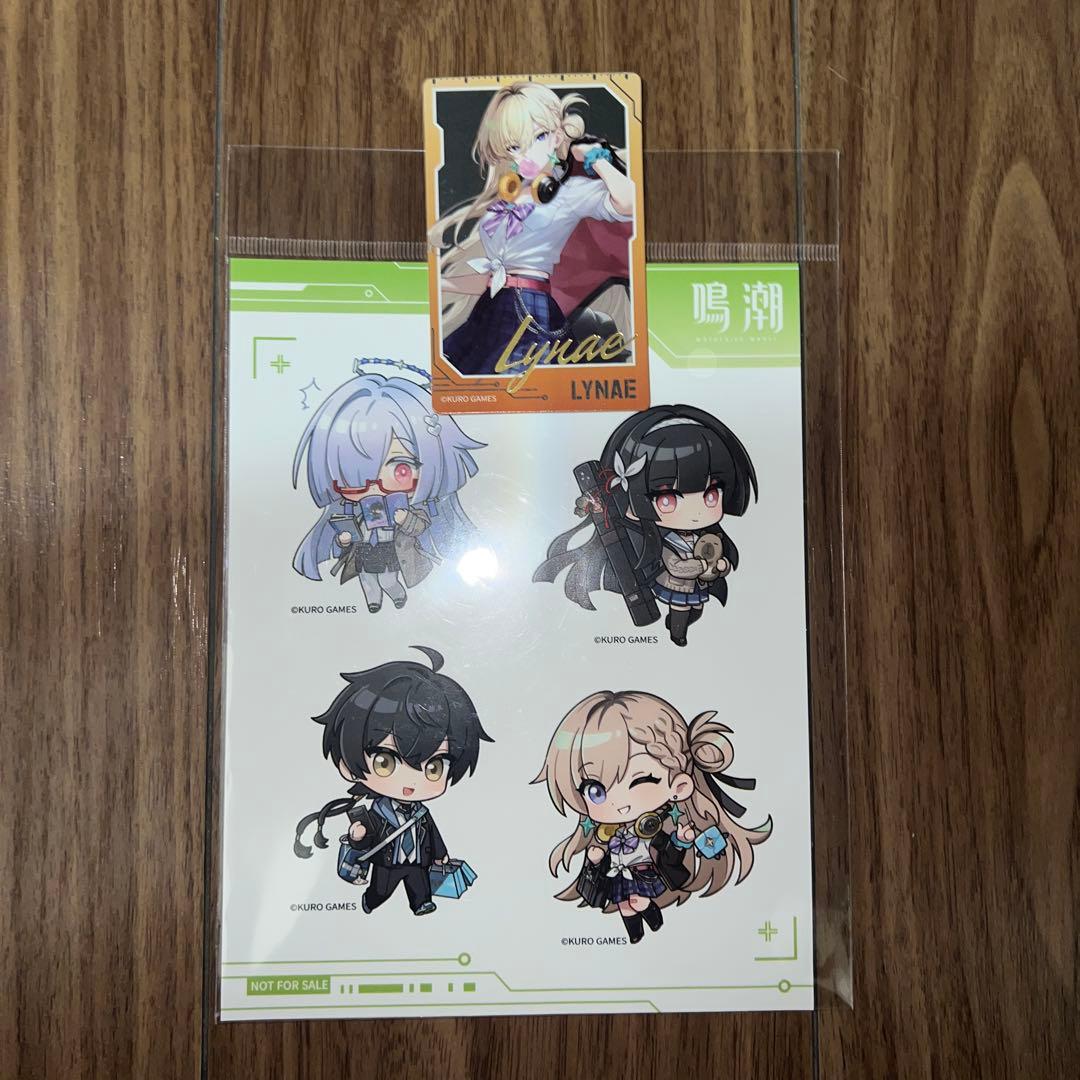 鳴潮コミケ107 チェキ風フォトカード リンネー ，特典ステッカー
