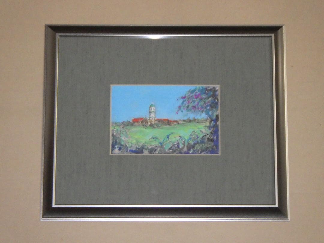 真作 希少 水彩画 肉筆 古田十郎 教会 共シール 青山学院 1983年 額装 古田重郎 肉筆画稿 デザイン画 関係資料など一括(古田重郎) / 古本 海