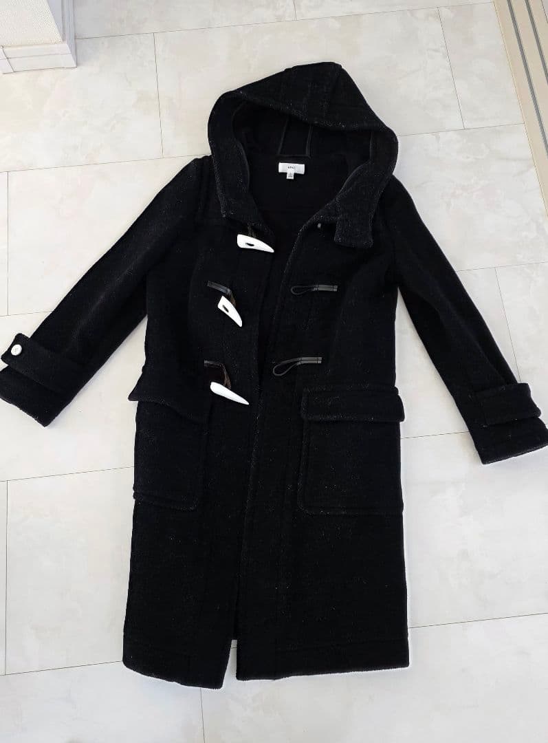 HYKE ハイク ダッフルコート 白トグル ブラック サイズ1 - メルカリ