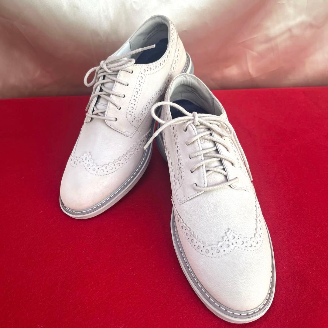 machino ！COLE HAAN/ホワイト レザー ブローグシューズ
