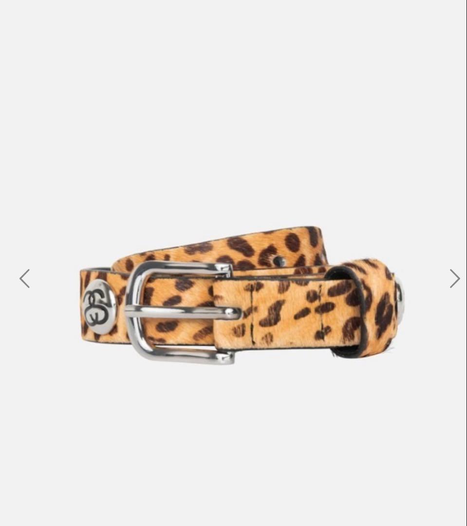 stussy レオパード柄　ベルト