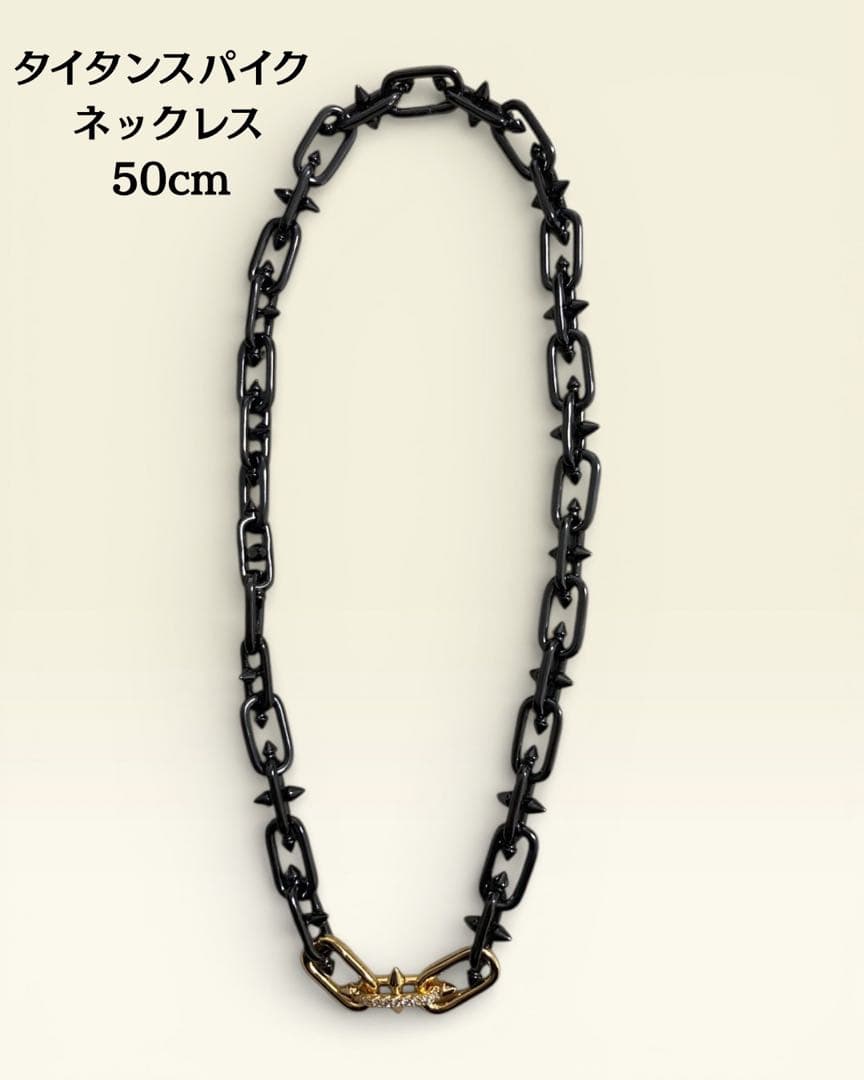 【最終値下げ】タイタン　ネックレス ゴールド　ブラック　登坂広臣　50cm