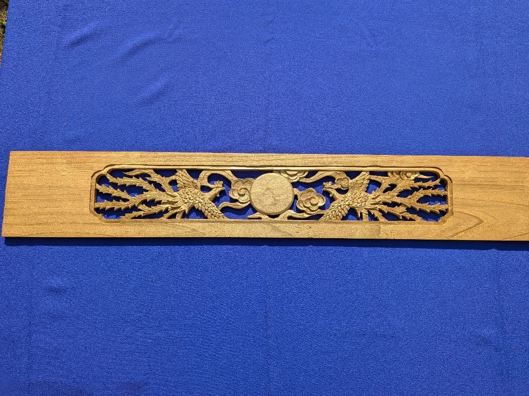 【欄間】鳳凰(金塗装) 3尺×0.5尺×0.4寸 510