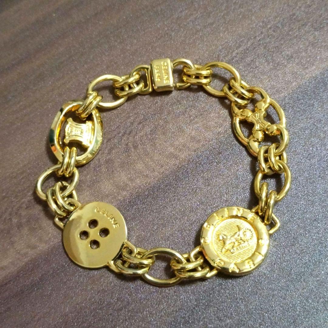 ヴィンテージセリーヌ トリオンフブレスレット ゴールド - メルカリ