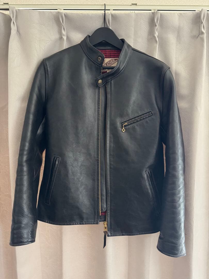 Y2 LEATHER ブラック シングルライダースジャケット 40 Y'2 LEATHER ワイツーレザー SUMI DYED HORSE SINGLE RIDERS スミ