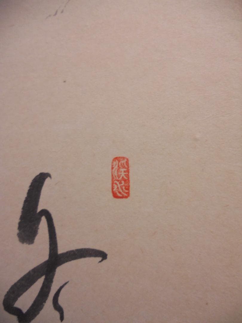 掛け軸 中谷文魚 俳画 寒牡丹 俳句 松尾芭蕉 紙本 希少 茶道具 掛軸 美