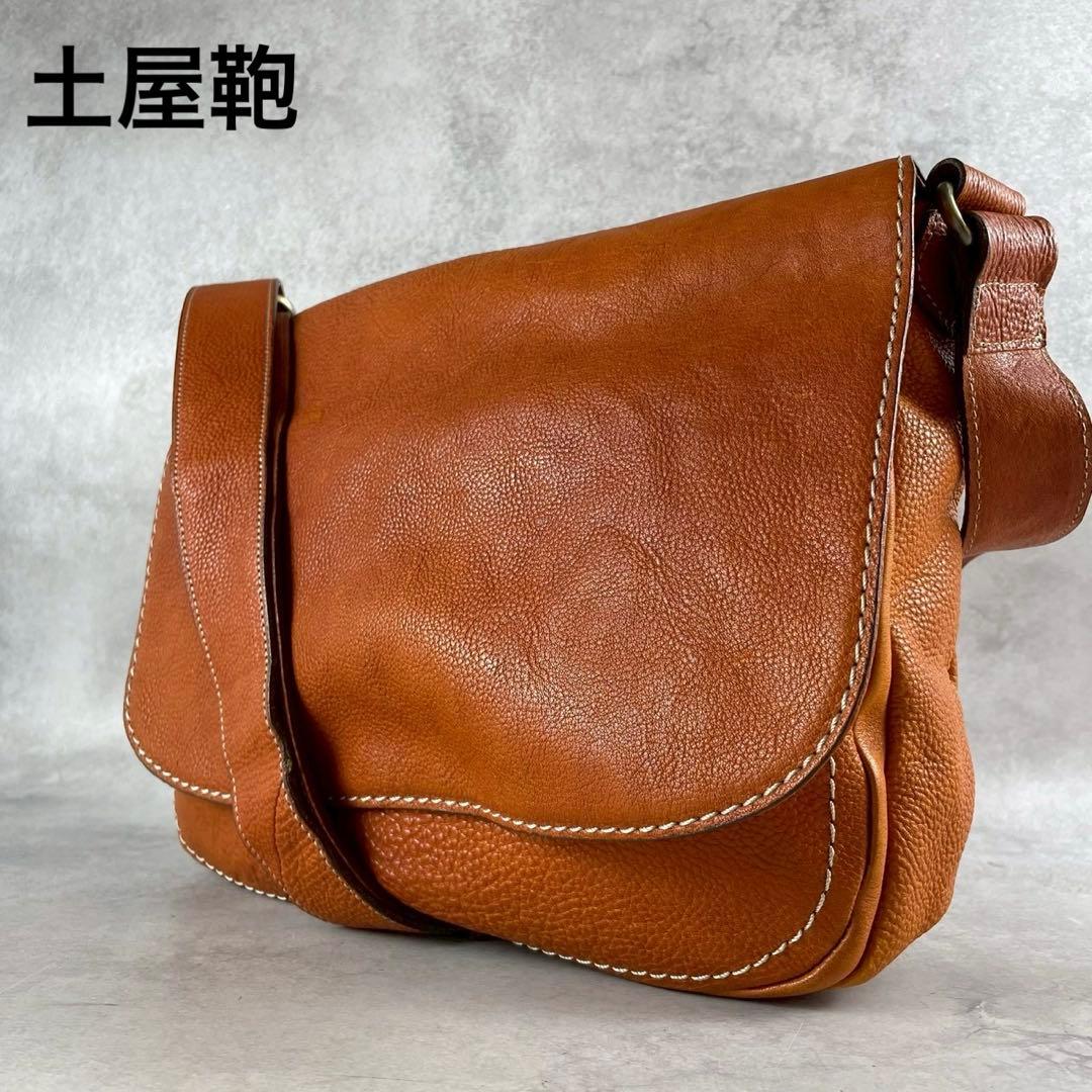 希少✨ 土屋鞄 メッセンジャーバッグ トーンオイルヌメ 斜め掛け A4可 レザー