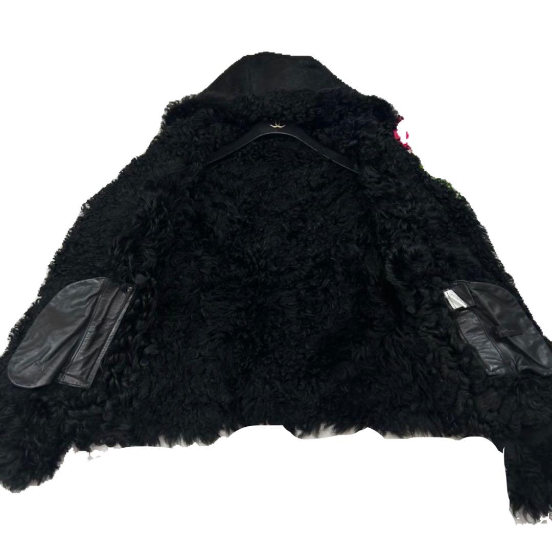 y2k 平成ギャル グランジ パンク ムートンファーライダースジャケット