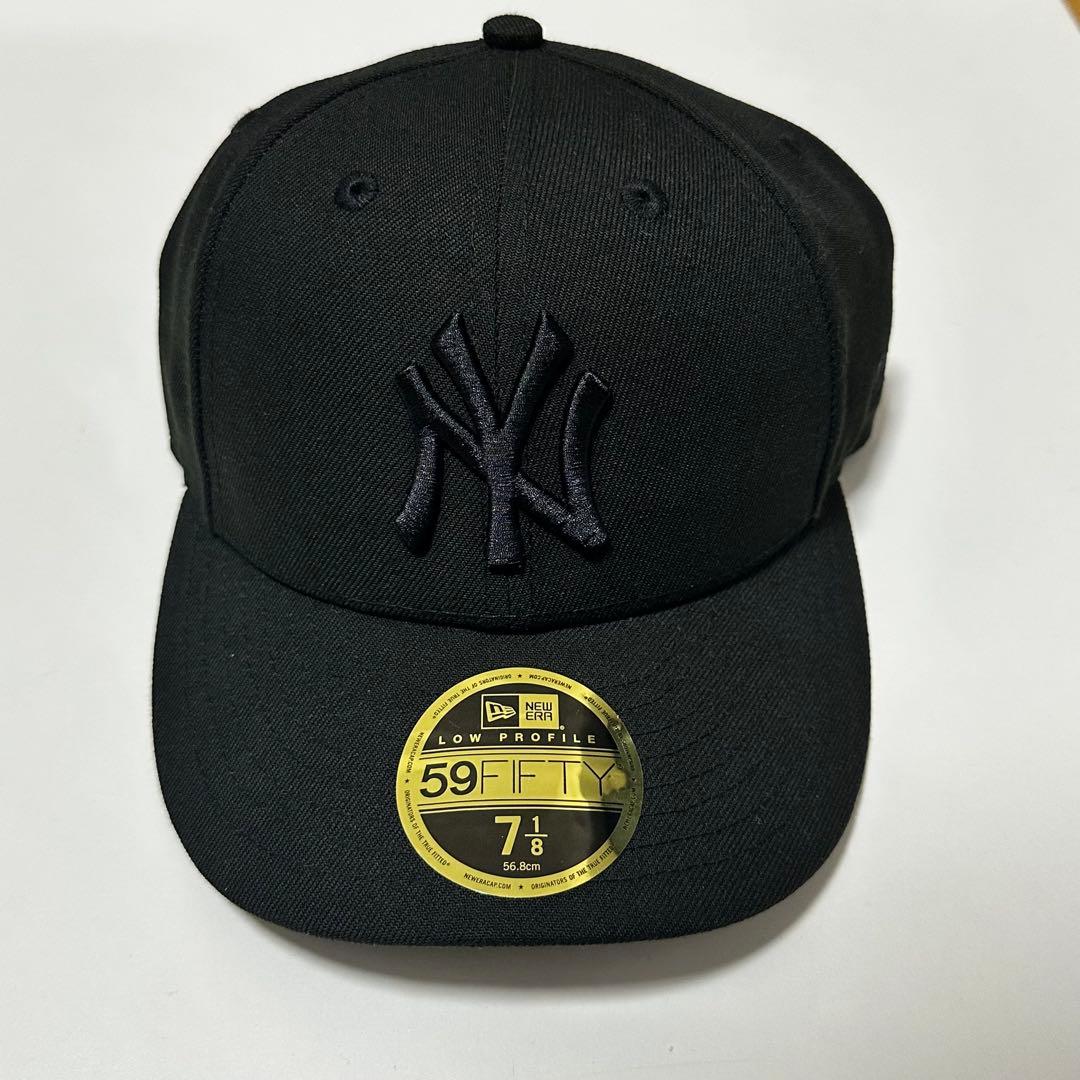 美品】NEW ERA 59FIFTY ブラック キャップ 7 1/8 - メルカリ