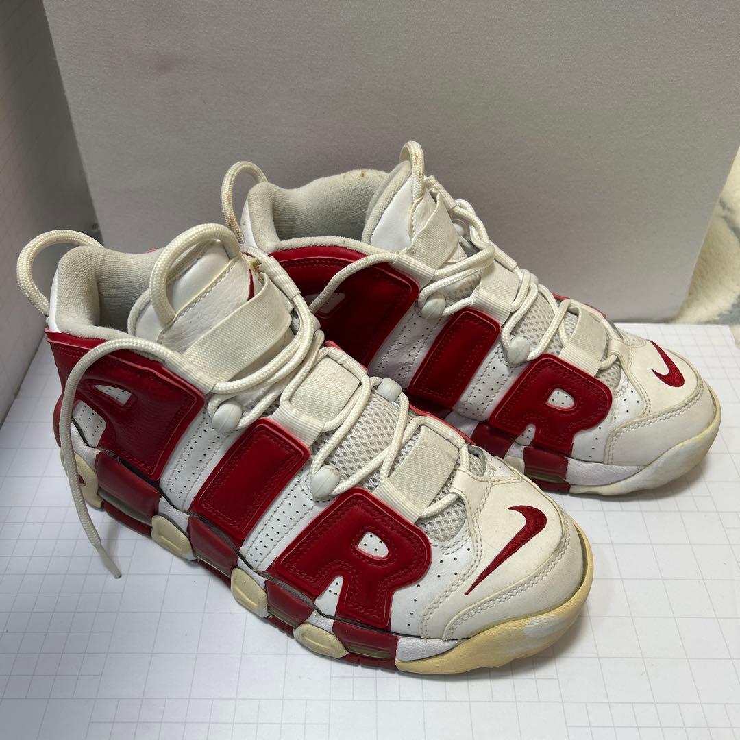 Nike Air More Uptempo ホワイト/レッド - メルカリ