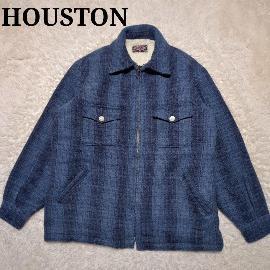 美品！HOUSTON　CPOシャツジャケット　裏地ボア　オーバーサイズ　L
