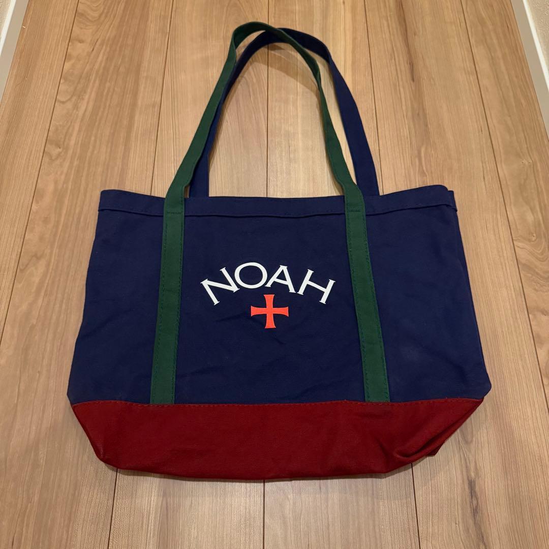 NOAH トートバッグ ネイビー/レッド/グリーン