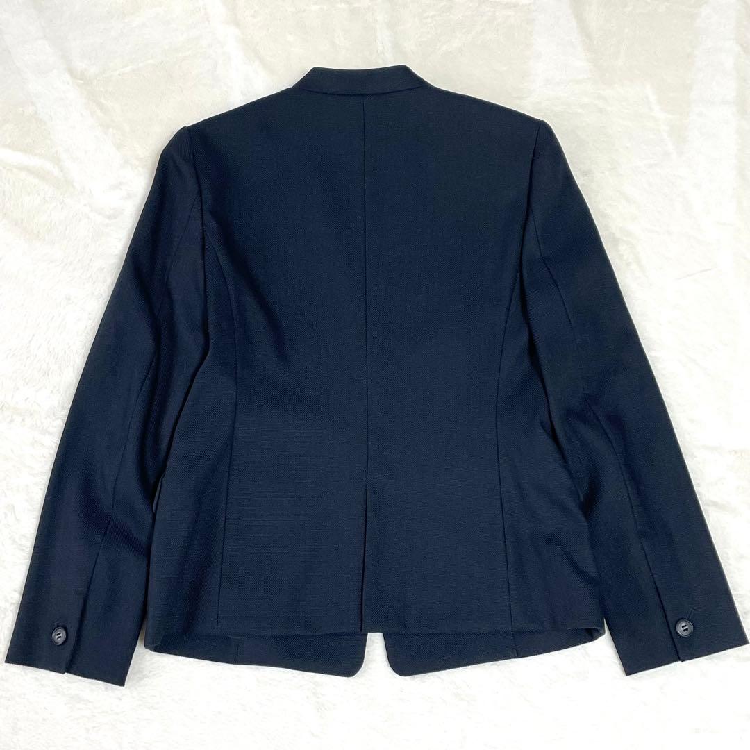 美品 PLST プラステ　ノーカラー　セットアップ　パンツスーツ　カノコ生地 M