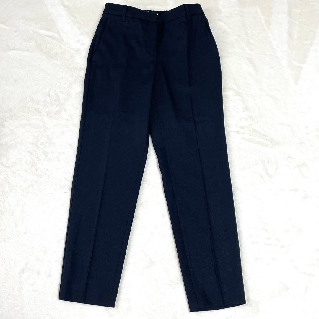 美品 PLST プラステ　ノーカラー　セットアップ　パンツスーツ　カノコ生地 M