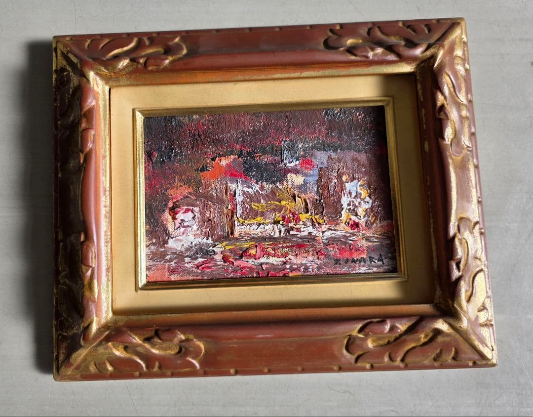 井原智義油絵[熱海夜景]SMサイズ