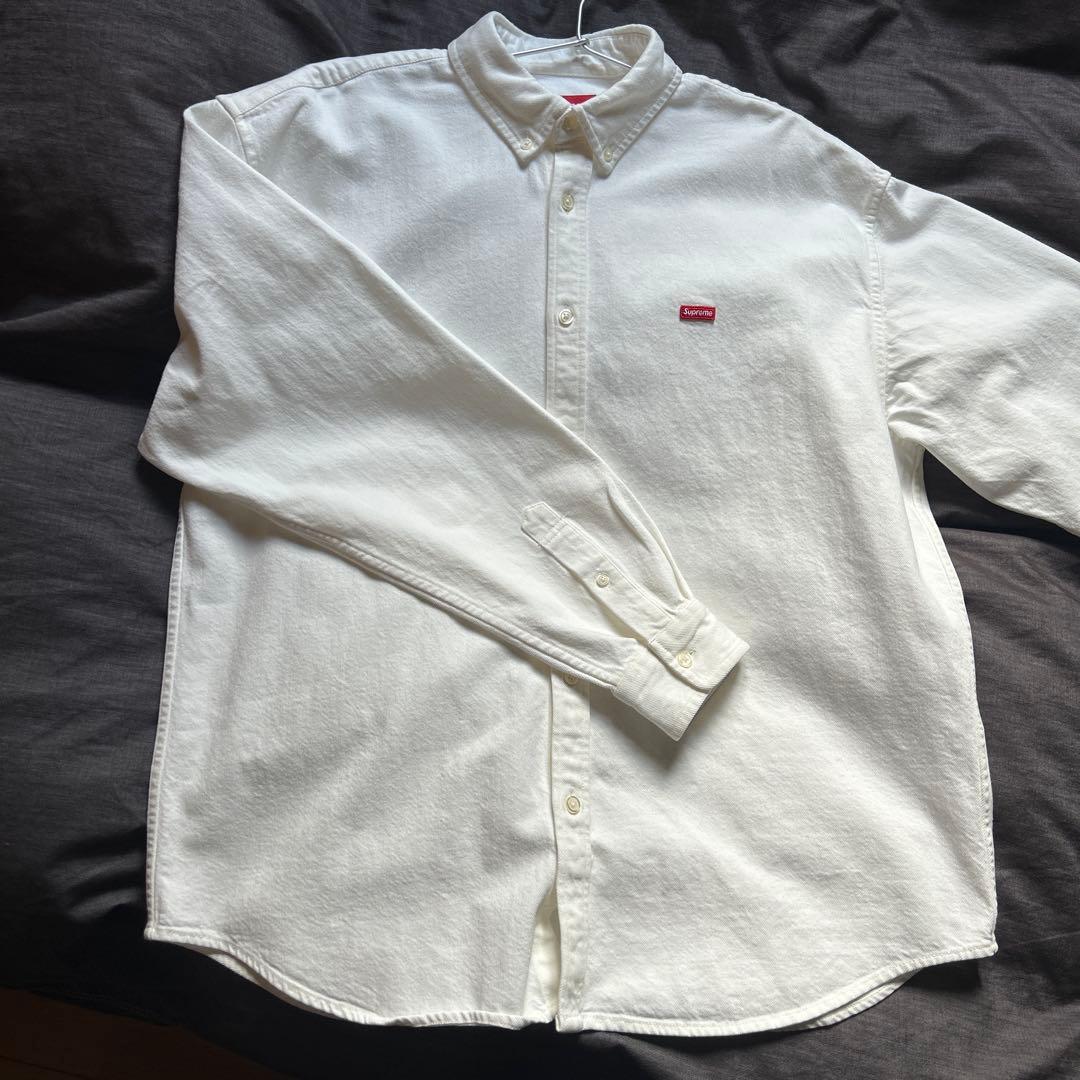Supreme ホワイト 長袖シャツ