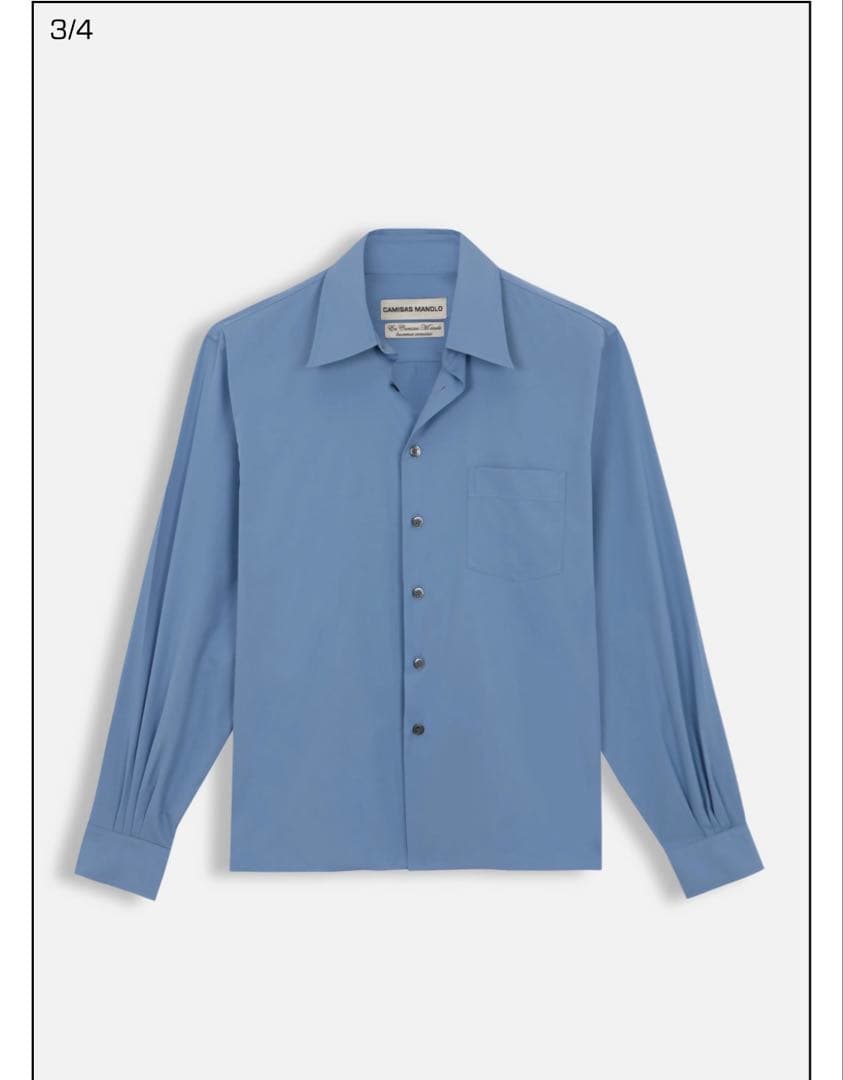 トップス MEDIUM BLUE CAMPO SHIRT Polyploid Camp Collar Shirt C Blue – Neighbour