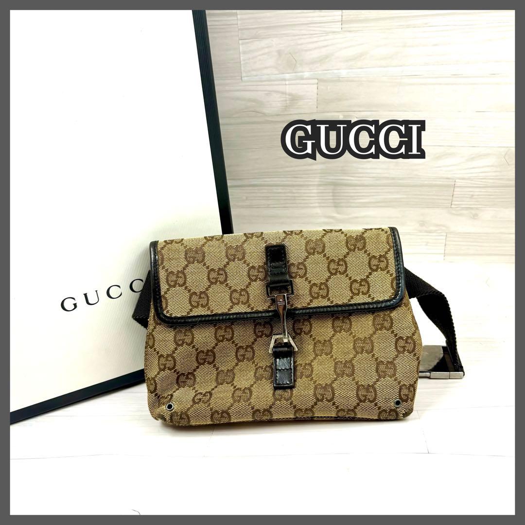 GUCCI グッチ　GGロゴ　ウエストバッグ　ショルダーバッグ　ジョッキー